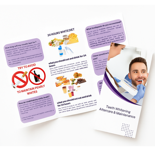 10x Client Aftercare leaflets